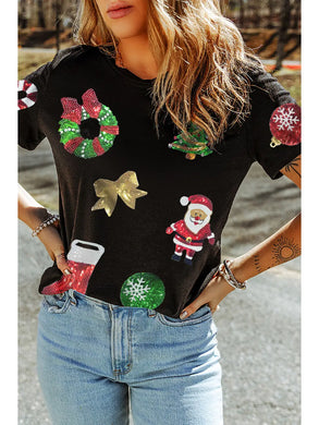 Christmas Sequin Graphic Tee 9/7