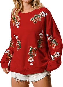Gingerbread Man Sequin Sweatshirt 9/7