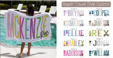 Multi-Color Personalized Towels 5/5