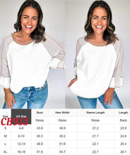 Three Quarter Sleeve Knit Sleeve Top 11/24