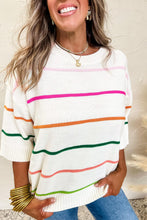 Stripes of Fun Half Sleeve Sweater 11/24