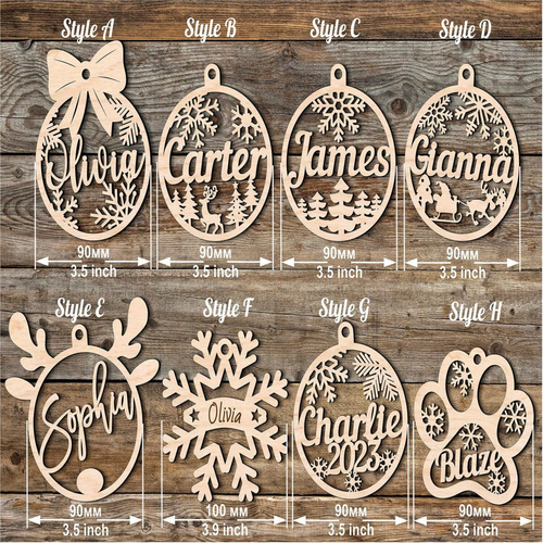 Personalized Wooden Ornaments WEEKLY