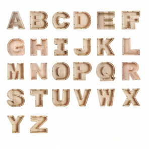 Wooden Letter Piggy Bank WEEKLY