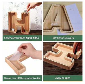 Wooden Letter Piggy Bank WEEKLY