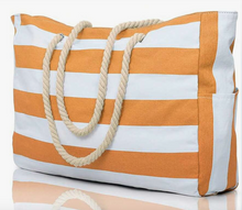 Canvas Stripe Tote Bags WEEKLY