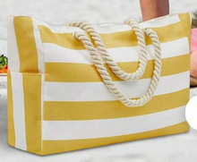 Canvas Stripe Tote Bags WEEKLY