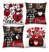 Valentine Set of 4 Pillow Cover Sets WEEKLY