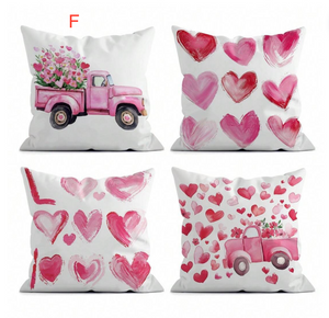 Valentine Set of 4 Pillow Cover Sets WEEKLY