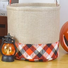 Plaid Halloween Buckets 9/14