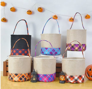 Plaid Halloween Buckets 9/14