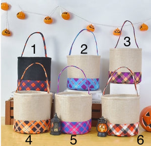 Plaid Halloween Buckets 9/14